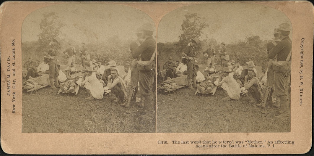 The last word that he uttered was “Mother,” an affecting scene after the Battle of Malolos, P. I.